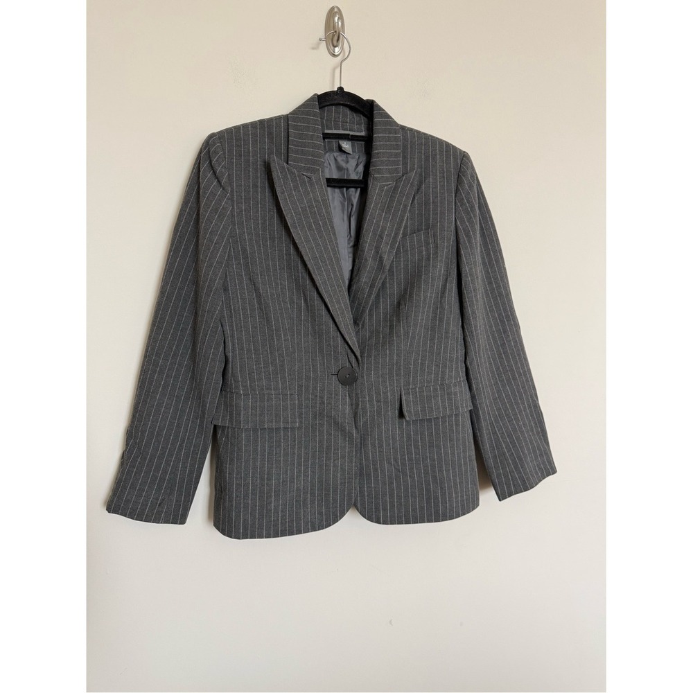 J.Crew Wool Blend Grey Blazer Size 4 Career Academic Preppy Chic Jacket